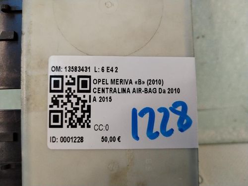 Centralina Airbag OPEL Meriva 3° Serie