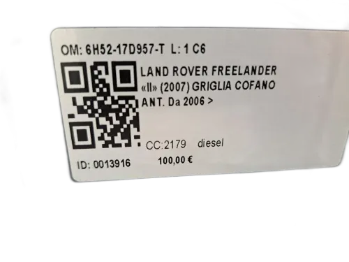 Griglia Anteriore LAND ROVER Freelander 3° Serie