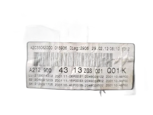 Quadro tachigrafo MERCEDES Classe E Berlina W212