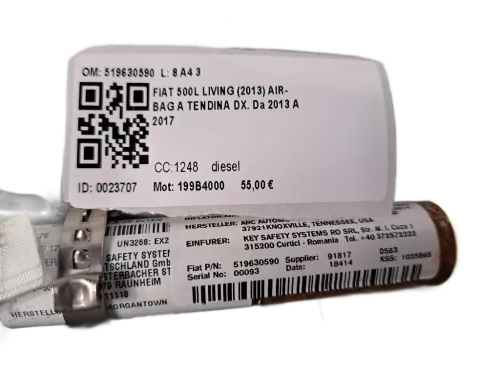 Airbag a tendina laterale passeggero FIAT 500 L Living
