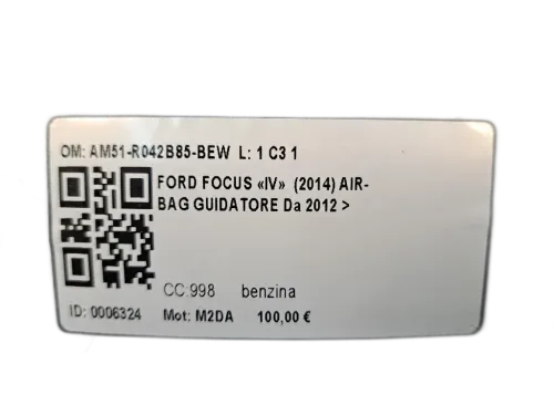 Airbag Volante FORD Focus Berlina 5° Serie