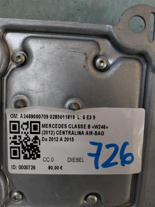 Centralina Airbag MERCEDES Classe B W246 2° Serie