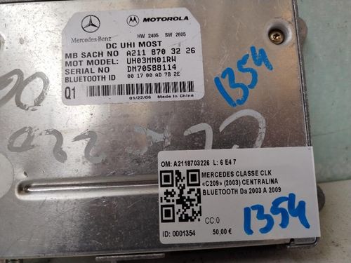 Centralina bluetooth telefono MERCEDES CLK Cabrio W209