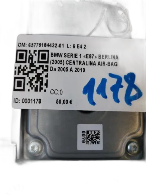 Centralina Airbag BMW Serie 1 Serie (E87) (04>07)