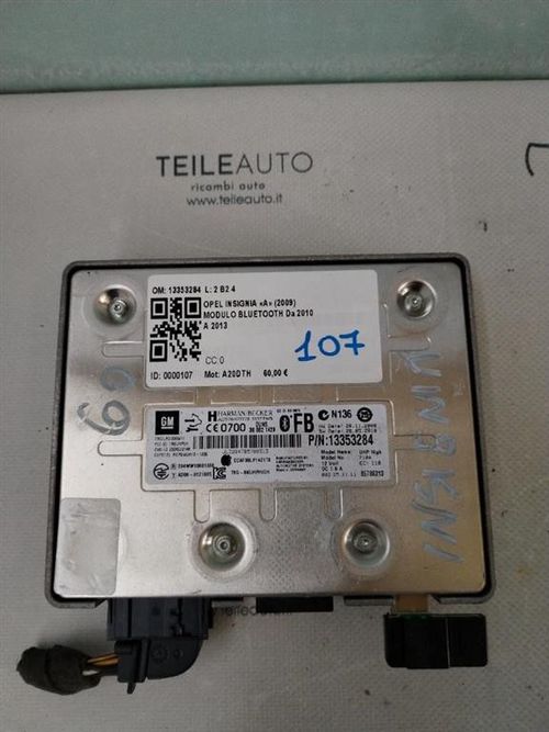 Centralina bluetooth telefono OPEL Insignia Berlina