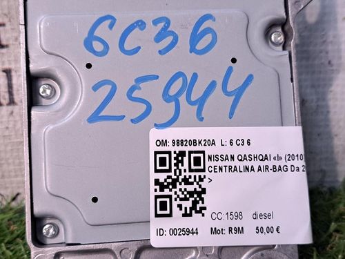 Centralina Airbag NISSAN Qashqai 2° Serie