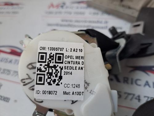 Cintura di Sicurezza Anteriore Sinistra OPEL Meriva 3° Serie