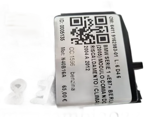 Comandi Clima BMW Serie 1 Serie (E87) (04>07)