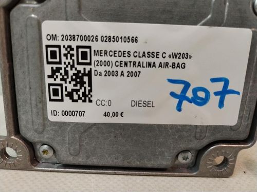Centralina Airbag MERCEDES Classe C Berlina W203 2° Serie