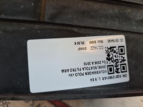 Box scatola filtro aria VOLKSWAGEN Polo 4° Serie