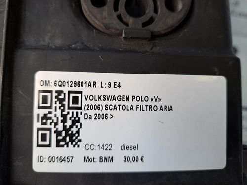 Box scatola filtro aria VOLKSWAGEN Polo 4° Serie