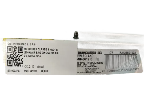 Airbag Ginocchia MERCEDES Classe E Berlina W212
