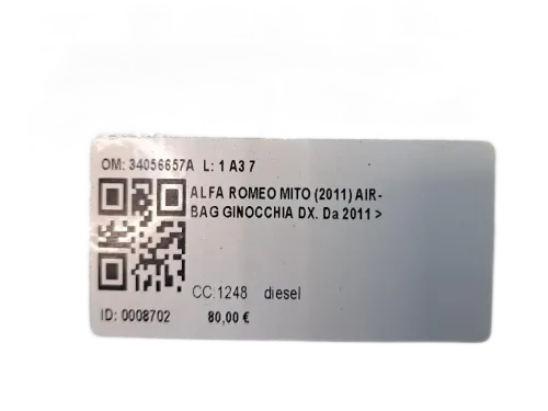Airbag Ginocchia ALFA ROMEO Mito Serie (955_) (08>)