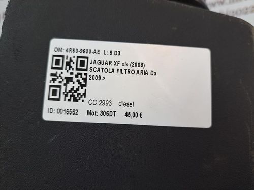 Box scatola filtro aria JAGUAR XF Serie (08>11)