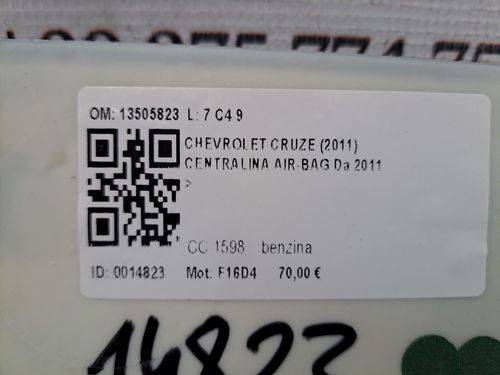 Centralina Airbag CHEVROLET Cruze Berlina