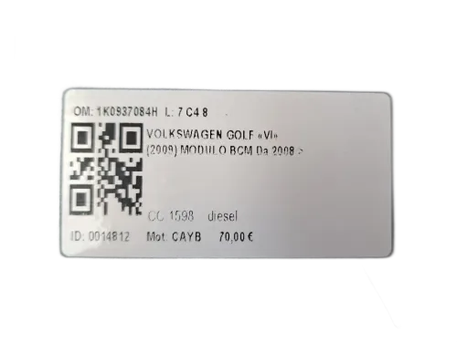 Centralina BCM VOLKSWAGEN Golf 6 Berlina (08>12)