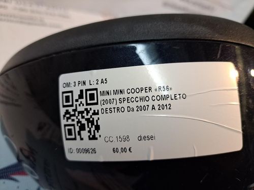 Specchietto Retrovisore Destro MINI Cooper 2° Serie