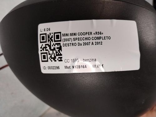 Specchietto Retrovisore Destro MINI Cooper 2° Serie