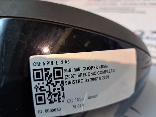 Specchietto Retrovisore Sinistro MINI Cooper 2° Serie