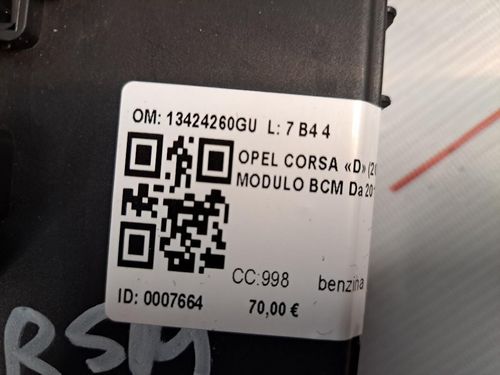 Centralina BCM OPEL Corsa D 3P 2° Serie