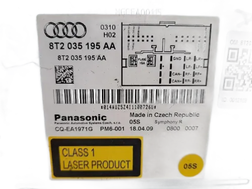 Autoradio AUDI A5 Berlina Serie (8T3) (07>)