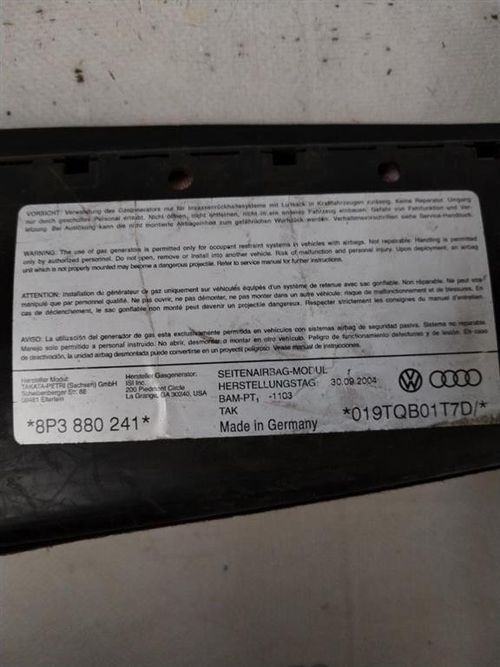 Airbag Sedile sinistro AUDI A3 Serie (8P1) (08>12)