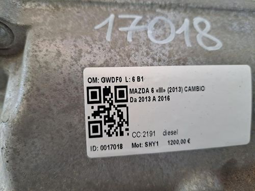 Cambio Automatico MAZDA 6 3 serie Berlina (12>)