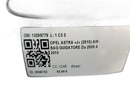 Airbag Volante OPEL Astra J