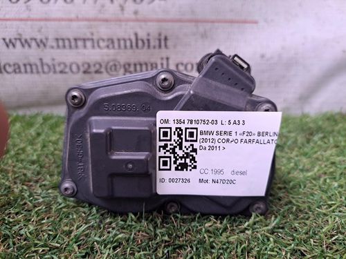Corpo Farfallato BMW Serie 1 F20 (11>19)
