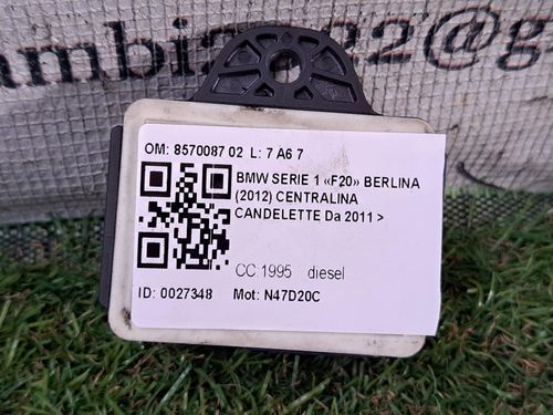 Centralina candelette BMW Serie 1 F20 (11>19)