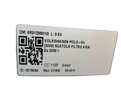 Box scatola filtro aria VOLKSWAGEN Polo 5° Serie