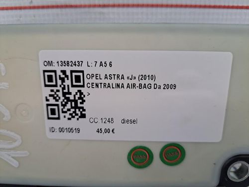 Centralina Airbag OPEL Astra J