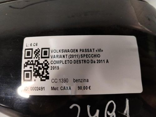 Specchietto Retrovisore Destro VOLKSWAGEN Passat Variant 5° Serie