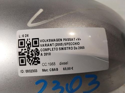 Specchietto Retrovisore Sinistro VOLKSWAGEN Passat Variant 4° Serie