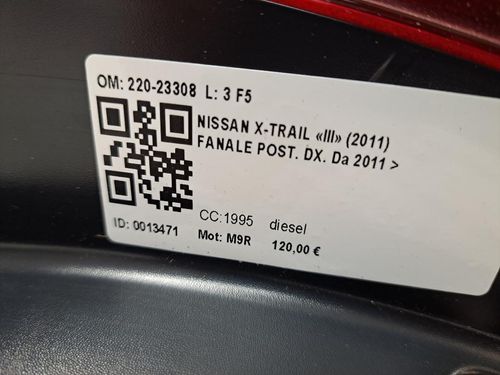 Stop fanale posteriore a LED Destro NISSAN X-Trail 2° Serie