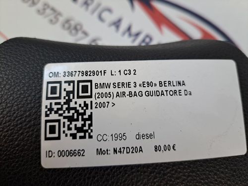 Airbag Volante BMW Serie 3 E90 Berlina 2° Serie