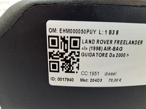 Airbag Volante LAND ROVER Freelander 3° Serie