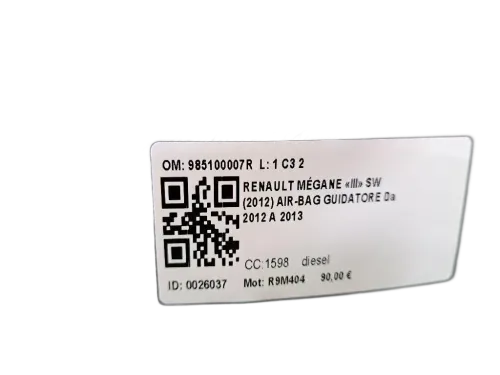 Airbag Volante RENAULT Megane III (08>16)