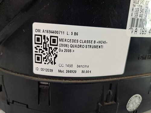 Quadro tachigrafo MERCEDES Classe B W245 1° Serie