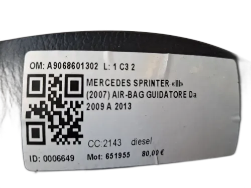 Airbag Volante MERCEDES Sprinter W906 3° Serie