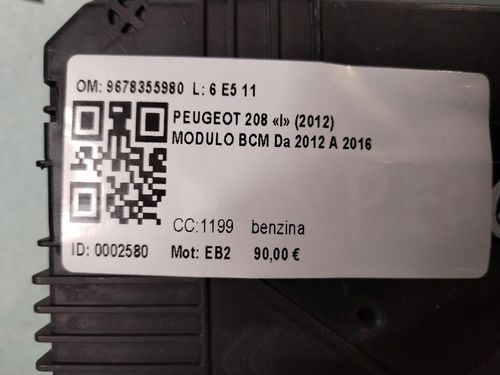 Centralina BCM PEUGEOT 208 Serie (12>19)