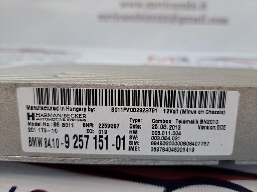 Centralina bluetooth telefono BMW Serie 5 Touring F10