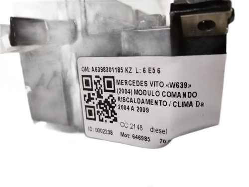 Comandi Clima MERCEDES Vito W639 2° Serie
