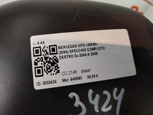 Specchietto Retrovisore Destro MERCEDES Vito W639 2° Serie