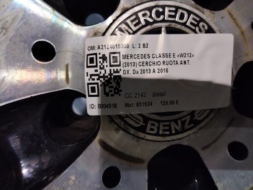 Cerchio in lega MERCEDES Classe E Berlina W212