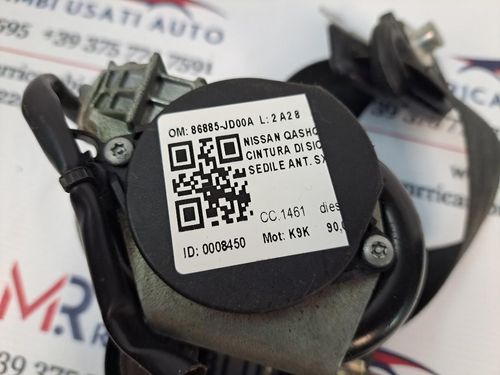 Cintura di Sicurezza Anteriore Sinistra NISSAN Qashqai 1° Serie