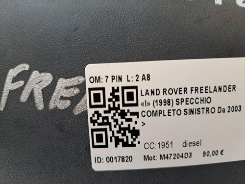 Specchietto Retrovisore Sinistro LAND ROVER Freelander 3° Serie