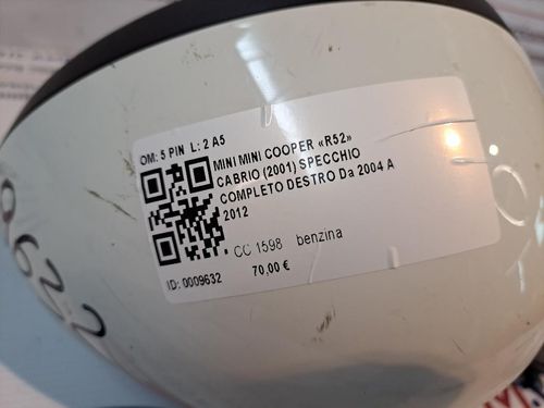 Specchietto Retrovisore Destro MINI Cooper 2° Serie