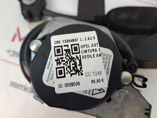 Cintura di sicurezza anteriore destra OPEL Astra J
