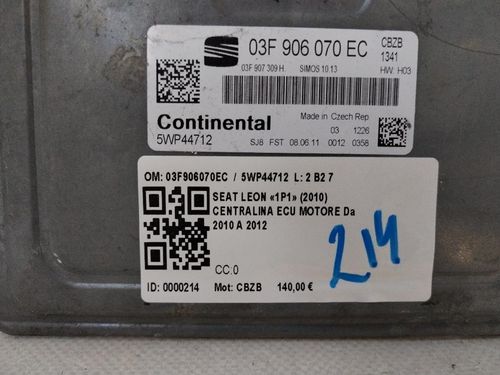 Centralina ECU SEAT Leon 3° Serie